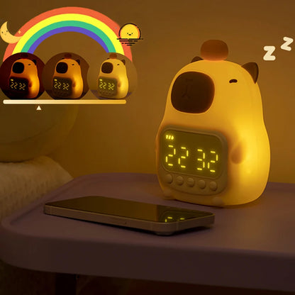 Capybara Alarm Clock With Night Light